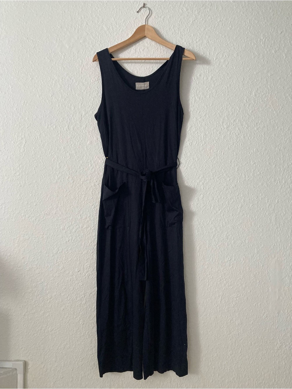 Everlane The Luxe Cotton Belted Cropped Jumpsuit